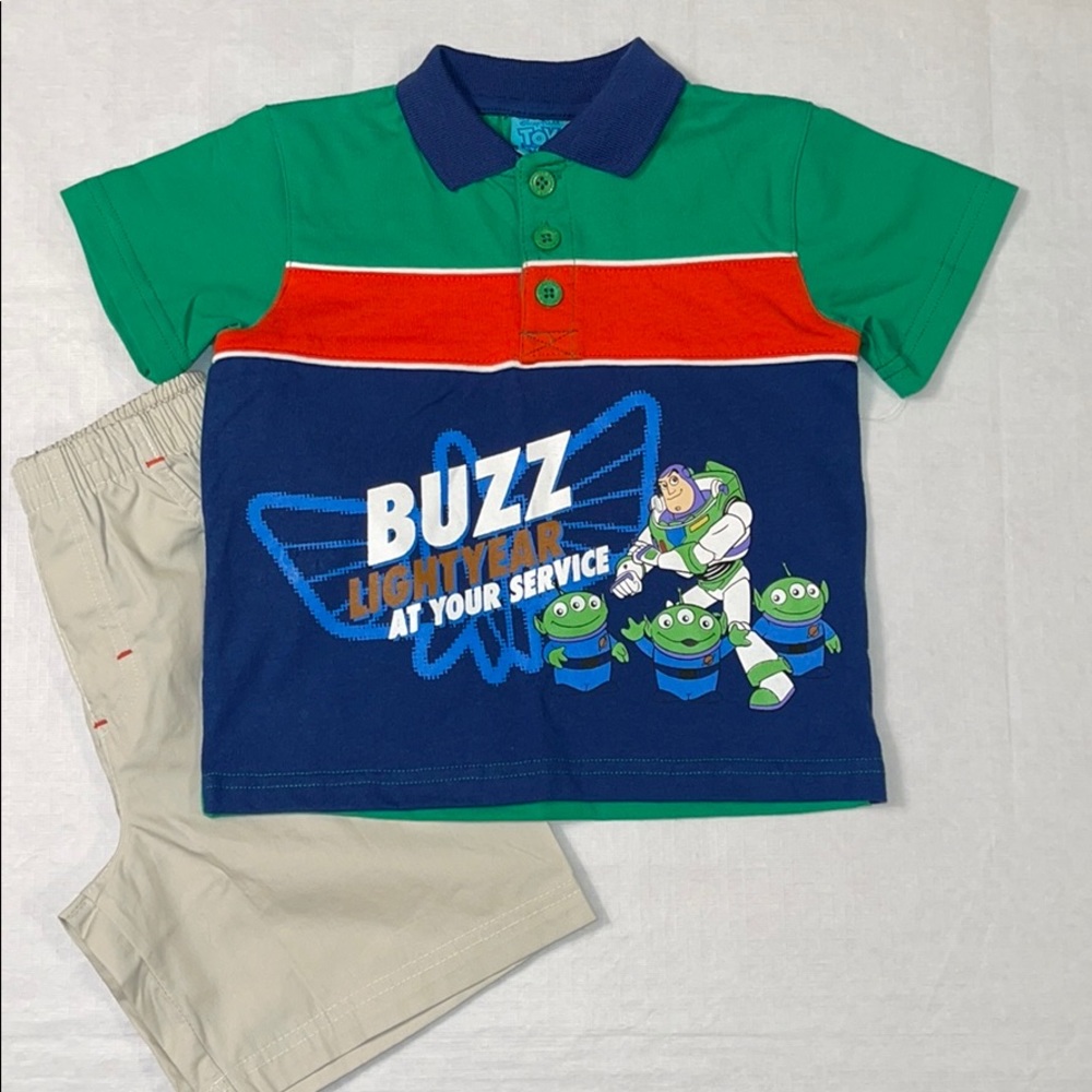 2 Piece Infant Boys Toy Story Polo & Short Set